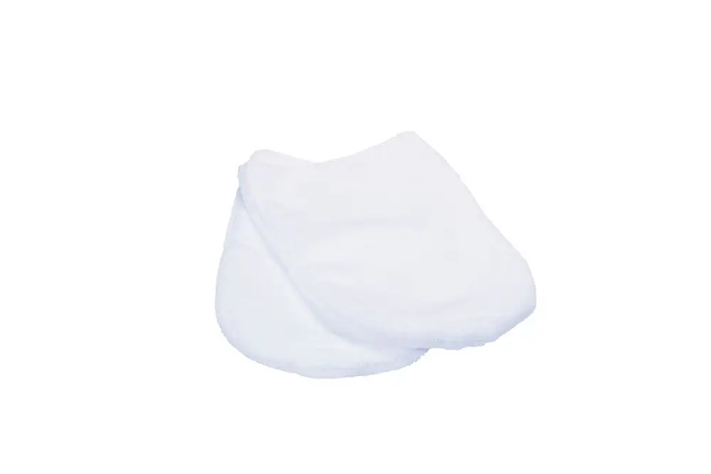 Weißes Reinigungstuch, flauschige Oberfläche, ideal für die Anwendung in Reinigungssets. Hergestellt von der Marke Fränkische.